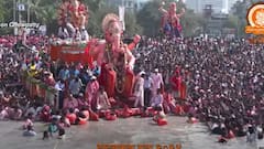Lalbaugcha Raja Visarjan 2024: अरे ही शान कोणाची... लालबागचा राजाची! गिरगाव चौपाटीवर मुंगी शिरायलाही जागा नाही