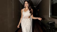 Janhvi Kapoor Dazzles In White Sheer Saree For 'Devara: Part 1' Promotions, SEE PICS