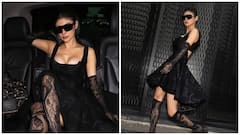 Mouni Roy Sizzles At Milan Fashion Week In A Black Lace Dress; SEE PICS