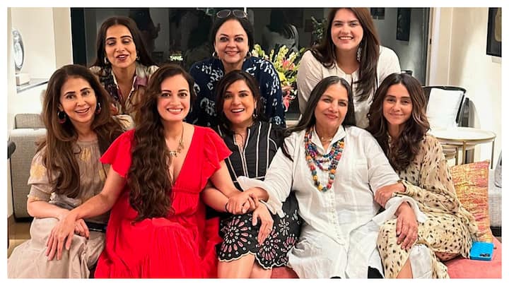 Veteran actress Shabana Azmi celebrated her 74th birthday on Wednesday in the company of several well-known Bollywood actresses.