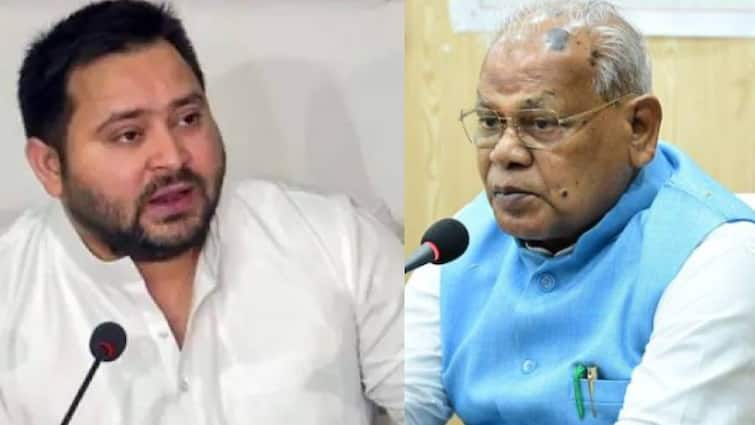 Bihar opposition leader Tejaswi Yadav made controversial statement on Jitan Ram Manjhi said people called Jitan Ram Sharma Bihar Politics: मांझी पर तेजस्वी यादव का विवादित बयान, 'उन्हें लोग जीतन राम शर्मा बुलाते हैं'