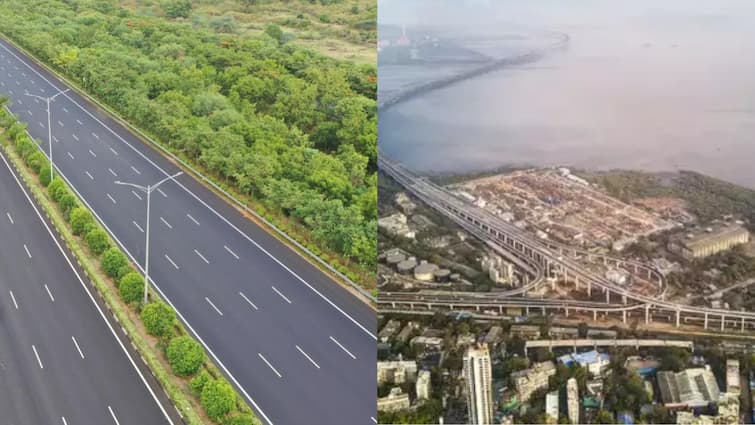 Atal Setu Shivadi Nhava Sheva sea link road will be connected to Satara Solapur high speed road Mumbai Pune travel time reduce by 1 hour Mumbai Pune Road: मुंबई ते पुणे प्रवास सुस्साट होणार, आता फक्त दोन तास लागणार, अटल सेतूला 8 लेनचा शीघ्रसंचार द्रुतगती मार्ग जोडणार