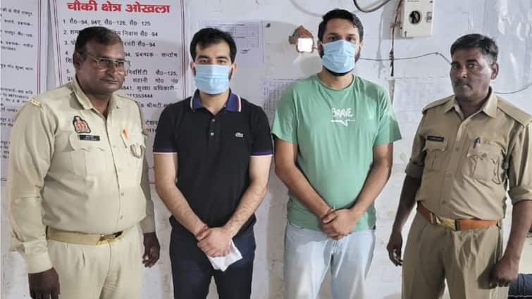 Noida news 2 Men Thrash Security Guard, Assault Female Staff At Jaypee Hospital Arrested video 2 Men Thrash Security Guard, Assault Female Staff At Noida's Jaypee Hospital, Arrested: On Cam