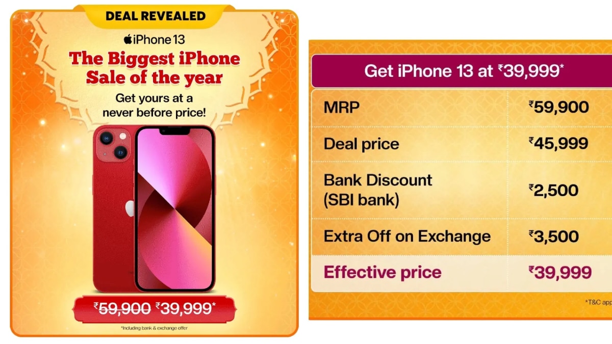 Amazon Great Indian Festival: iPhone 13 To Be Sold Under Rs 40,000, Here's How You Can Grab It