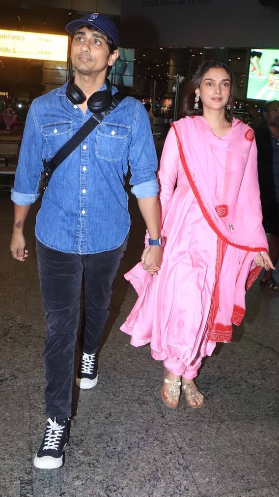 मांग में सिंदूर,पिंक सूट शादी के बाद अदिति का पहला लुक आया सामने