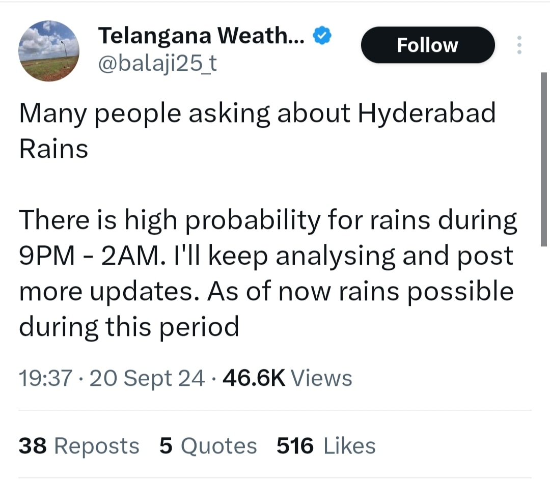 Hyderabad Rains: హైదరాబాద్ లో భారీ వర్షం, రోడ్లపై భారీగా వరద ప్రవాహం - అర్ధరాత్రి సైతం ఓ మోస్తరుగా