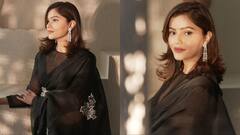 ब्लैक साड़ी में रुबीना दिलैक ने शेयर की दिलकश तस्वीरें, बोलीं - ‘वक्त के साथ किस्मत लिख रही हूं’