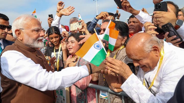 He received a warm welcome by the Indian community upon his arrival in US. (Image source : PTI)