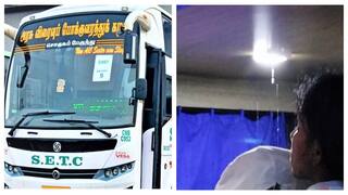 Rain water inside Chennai to nagercoil running SETC Bus passengers struggle Watch Video: ஓடும் பேருந்தில் ஒழுகிய மழைநீர் அரசுப்பேருந்தில் அவலம் - தமிழ்நாட்டில் எங்கே?