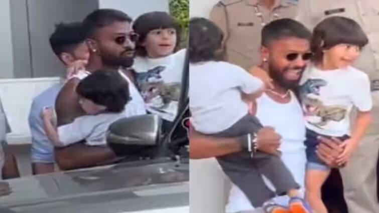 Hardik Pandya reunites with son Agastya for first time after divorce with Natasa Stankovic Watch Video: