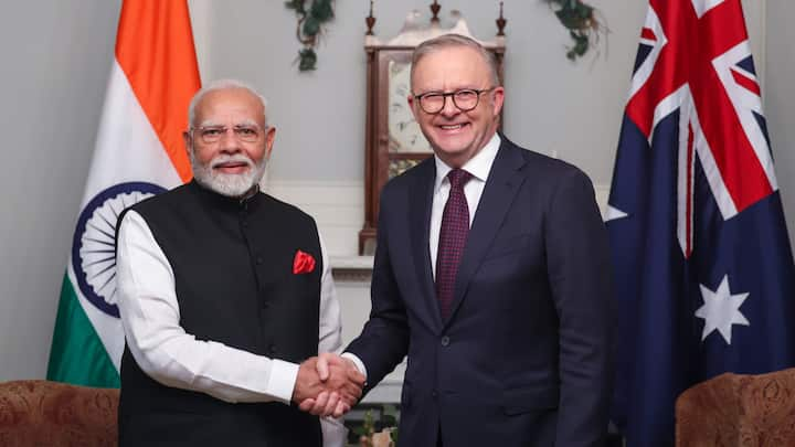 PM Modi met his Australian counterpart Anthony Albanese, where the two leaders reaffirmed their commitment to 'further deepen' bilateral ties. Modi said he 'cherishes the time-tested friendship' with Australia. (Photo: PIB)