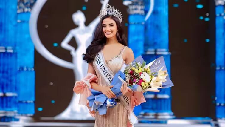 Miss Universe India 2024 18 Year Old Rhea Singha From Gujarat Gets Crowned who she is Miss Universe India: இந்திய பிரபஞ்ச அழகி பட்டத்தை வென்றார் 18 வயதான ரியா சிங்கா.! யார் இவர்.?