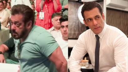 Actor Salman Khan Struggles to get up at event fans say legend is getting old Salman Khan : தலைவருக்கு வயசாகிடுச்சு... சோஃபாவில் இருந்து எழுந்திருக்க திணறிய சல்மான் கான்..வருந்திய ரசிகர்கள்