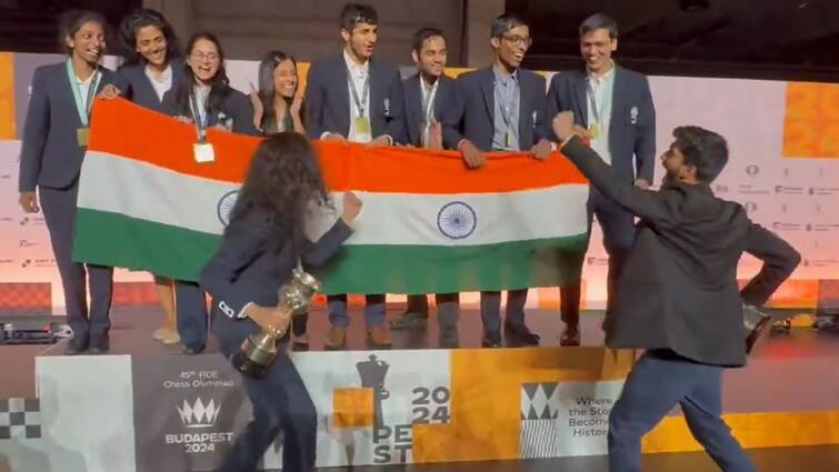 Team India Celebrates Chess Olympiad 2024 Gold Win With Rohit Sharma-Like Celebration— Watch