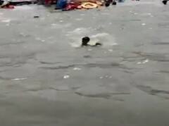 'अंधेरीचा राजा'च्या विसर्जनावेळी समुद्रात तराफा बोट उलटली अन्...