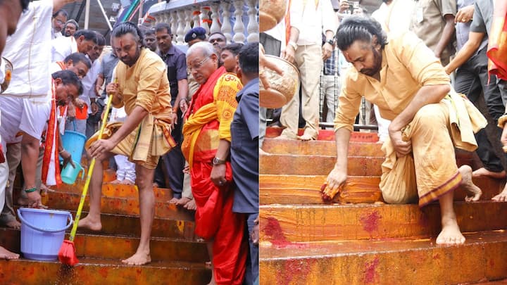 Pawan Kalyan Cleaning Durga Temple Steps: ప్రాయశ్చిత్త దీక్షలో భాగంగా ఆంధ్రప్రదేశ్  డిప్యూటీ సీఎం పవన్ కల్యాణ్‌ దుర్గ గుడిలో శుద్ధి కార్యక్రమం నిర్వహించారు.