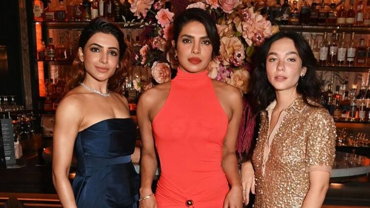 Priyanka Chopra And Samantha Ruth Prabhu Pose With Matilda De Angelis At Citadel Honey Bunny Screening In London