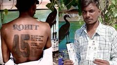 रोहित शर्मा के फैन ने बदन पर गुदवाया टैटू, दिलचस्प नजारा देख चकरा जाएगा सिर