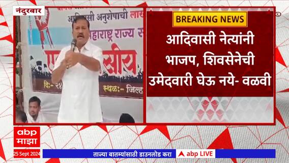 Nandurbar : आदिवासी नेत्यांनी भाजप, शिवसेनेची उमेदवारी घेऊ नये : वळवी