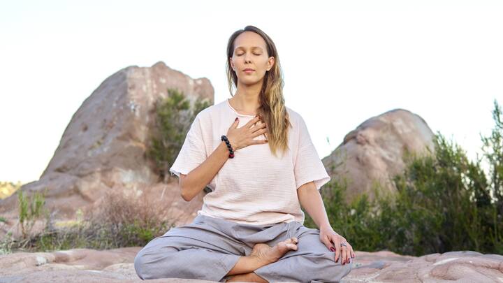 Mindfulness and meditation are also great tools for self-care. A few minutes of deep breathing or guided meditation can ease stress. (Image source: Canva)
