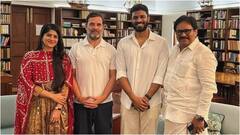 Megha Akash - Rahul Gandhi: రాహుల్ గాంధీని కలిసిన కొత్త జంట - మేఘా ఆకాష్ సమేత సాయి విష్ణు