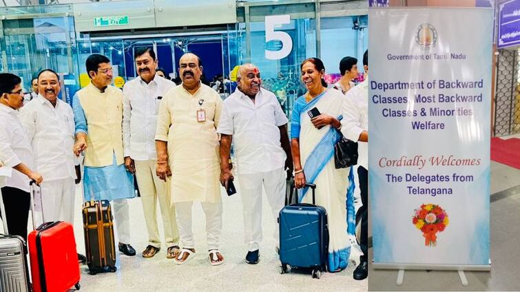 BRS Leaders Visit Chennai to Strengthen Caste Census and Social Justice Initiatives BRS Leaders Chennai Visit : “திராவிட மாடல் ஆட்சி எப்படி?” அறிய சென்னை வந்தது தெலுங்கானாவின் BRS கட்சி குழு..!
