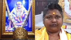 शिर्डीच्या साईबाबांना चकाकणाऱ्या मुकूट अर्पण करण्याची 'सुवर्ण' इच्छा पूर्ण, महिला भक्त भावूक
