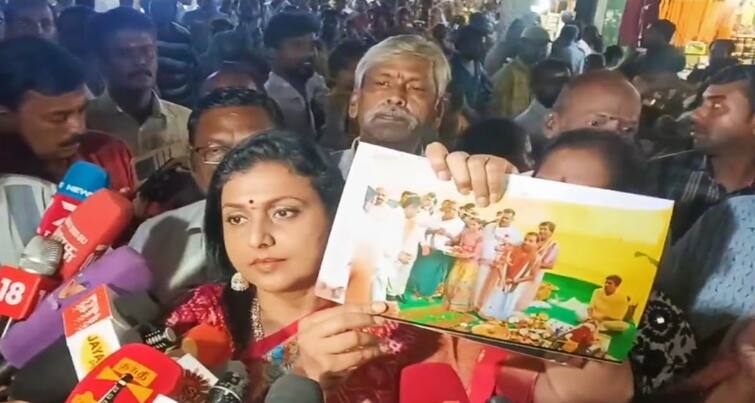 Chandrababu Naidu is playing with God in Tirupati Lattu issue Roja interview in Madurai திருப்பதி லட்டு விவகாரத்தில் சந்திரபாபு நாயுடு, கடவுளோடு விளையாடுகிறார் - மதுரையில் ரோஜா பேட்டி !