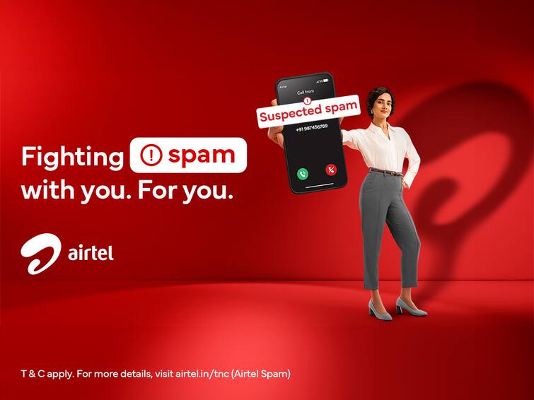 Airtel Launches AI-Powered Solution to Combat Spam Calls and SMSs एयरटेल ने लॉन्च किया स्पैम कॉल और एसएमएस से निपटने के लिए एआई-ड्रिवेन सॉल्यूशन, रियल-टाइम में ग्राहकों का होगा बचाव