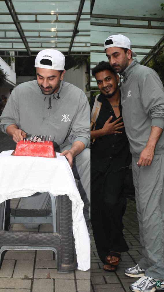 फैंस और पैप्स के बीच रणबीर कपूर ने केक काटकर सेलिब्रेट किया बर्थडे