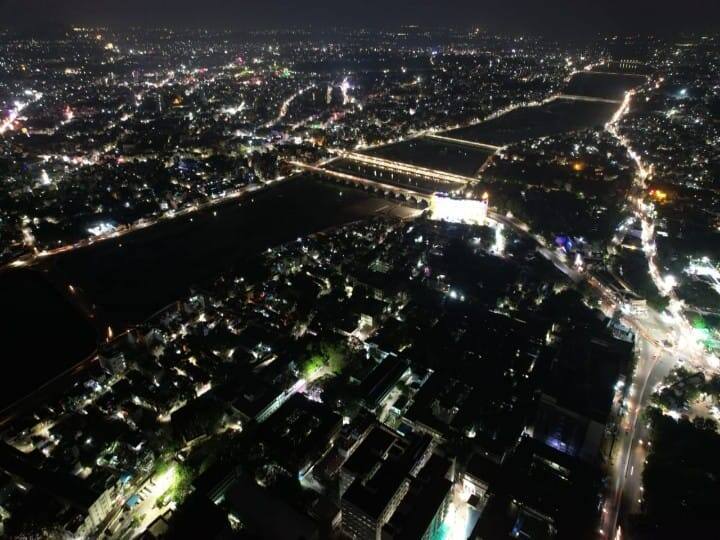 மதுரை வைகையின் ட்ரோன் காட்சி.