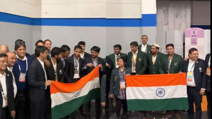 Pakistani hold Indian Flag when India won Two Gold Medal In Chess Olympiad 2024 Youtuber Shoaib Chaudhry Asks Pakistani Public Reaction | भारत की जीत पर पाक खिलाड़ियों ने लहराया तिरंगा? वापस