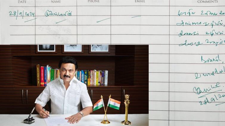 Chief Minister Stalin went to Arignar Anna house and wrote in the register what he wrote அறிஞர் அண்ணா வீட்டுக்குச்சென்று பதிவேட்டில் எழுதிய முதல்வர் ஸ்டாலின்.. என்ன எழுதினார் தெரியுமா?