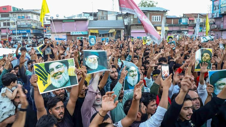 Anti-Israel Protests In Kashmir, Ladakh After Killing Of Hezbollah’s Nasrallah; Children Join March In Budgam