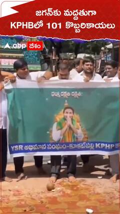 జగన్ కు మద్దతుగా KPHBలో 101 కొబ్బరికాయలు