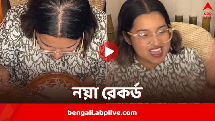 বিদ্যুৎগতিতে হাত চালিয়ে বাজিমাত, চপস্টিক দিয়ে ভাত খেয়ে বিশ্বরেকর্ড বাংলাদেশি তরুণীর