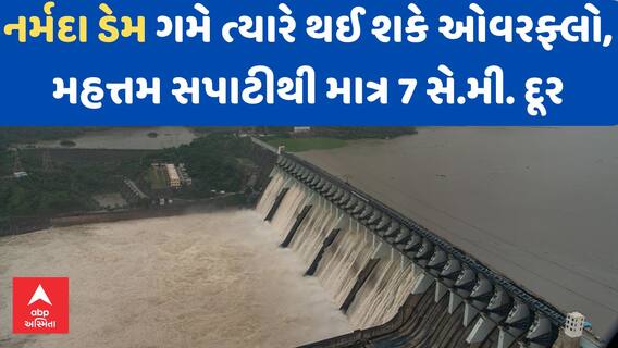 Sardar Sarovar Dam | નર્મદા ડેમ ગમે ત્યારે થઈ શકે ઓવરફ્લો, મહત્તમ સપાટીથી માત્ર 7 સે.મી. દૂર