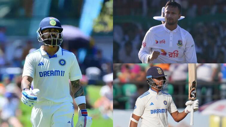 ind vs ban 2nd test day 4 report scorecard yashasvi jaiswal fifty virat kohli india vs bangladesh on the verge of losing 18 विकेट और 437 रन, चौथे दिन कानपुर में दिखा जबरदस्त एक्शन; भारत-बांग्लादेश दूसरा टेस्ट रोमांचक मोड़ पर