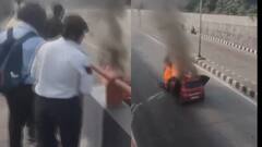 दिल्ली के द्वारका अंडरपास के करीब बड़ा हादसा, धू-धूकर जल गई कार
