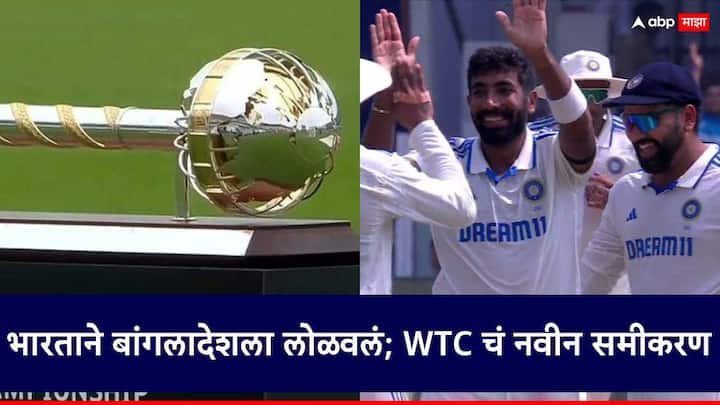 India vs Bangladesh: बांगलादेशविरुद्ध दोन कसोटी सामने जिंकल्यानंतर WTC च्या गुणतालिकेत बदल झाला आहे.