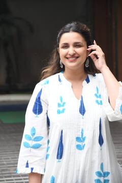 Parineeti Chopra Gets Papped In A Printed White Ethnic Suit; Check Out Pics