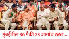 मोठी बातमी! मुंबईतील 36 पैकी 23 जागांचा तिढा सुटला, ठाकरे गटाला मिळणाऱ्या 13 जागा कोणत्या? पाहा यादी