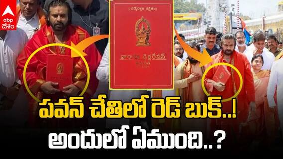 తిరుమల ఆలయంలో పవన్ చేతిలో రెడ్‌బుక్‌, అందులో ఏముంది..?