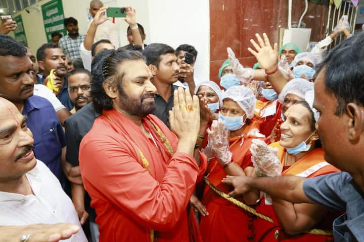 The Deputy Chief Minister expressed personal distress over the alleged adulteration of ghee with fish oil and animal fat in the Laddu 'Prasadam', which led him to undertake the 'Prayaschit Deeksha'. (Credit: X/@JanaSenaParty)