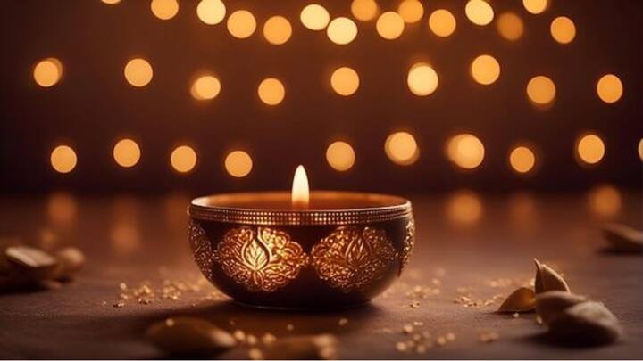 3. Light A Lamp Or Diya: Light a Lamp or Diya Lighting an oil lamp or diya inside your sitting room and at the entrance of the house serves as the renewal of negative energy. According to Vastu shastra, the flame removes the darkness that an eclipse causes and brings back clarity as well as brightness in your environment. (Image Source: Pinterest/freepik)