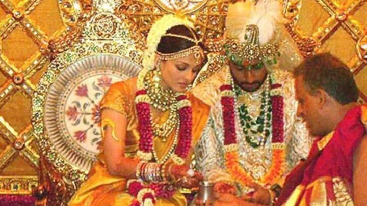 ऐश्वर्या राय-अभिषेक बच्चन (Aishwarya Abhishek wedding) अभिषेक बच्चन आणि ऐश्वर्या राय यांचे 2007 मध्ये लग्न झाले. त्यावेळी या लग्नासाठी 40 कोटी रुपये खर्च करण्यात आले होते.