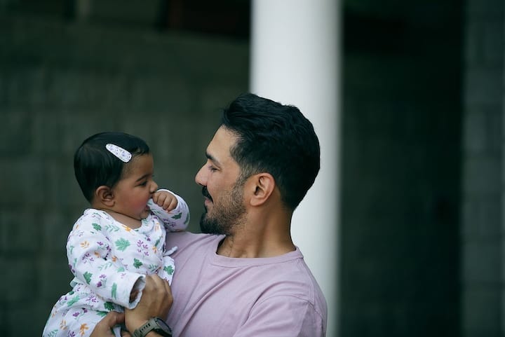 The couple, who welcomed their girls, Edhaa and Jeeva, on November 27, 2023, shared the pictures on social media for the first time.