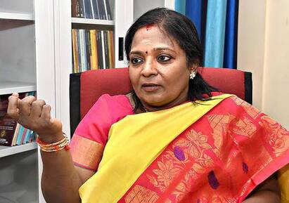 Vijay party plays double role - Tamilisai Soundarajan Review விஜய் கட்சி இரட்டை வேடம் போடுகிறது - தமிழிசை சவுந்தராஜன் விமர்சனம்