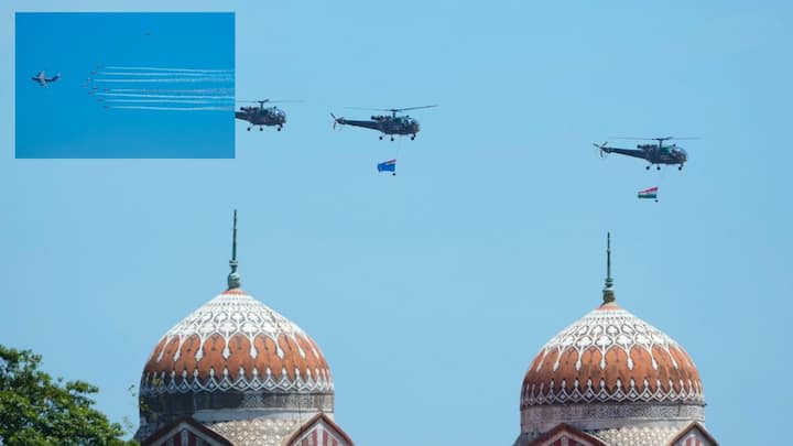 Chennai Air Show 2024 Rehearsal:வரும் 5 மற்றும் 6ம் தேதிகளில் சென்னை மெரினா கடற்கரையில் நடைபெறும் விமான கண்காட்சிக்கான ஒத்திகை செய்யும் புகைப்படங்கள் தொகுப்பு இது!