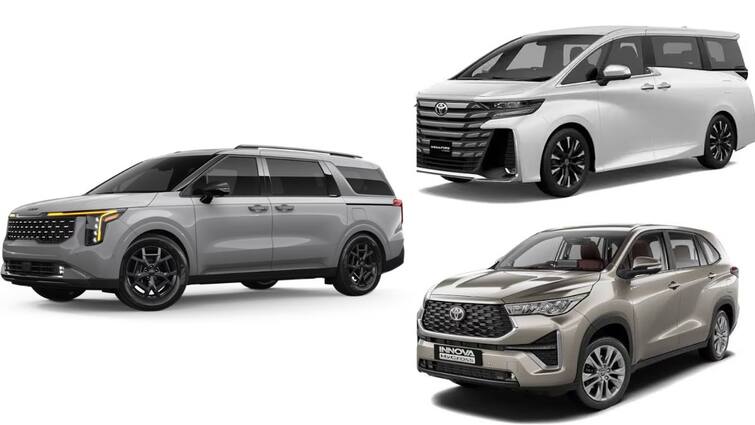 New Kia Carnival vs Toyota Vellfire vs Hycross Luxury MPV Battle automobile news New Kia Carnival vs Toyota Vellfire vs Hycross: புதிய கியா கார்னிவல் Vs டொயோட்டா வெல்ஃபையர் Vs ஹைகிராஸ் - எந்த எம்பிவி பெஸ்ட்?